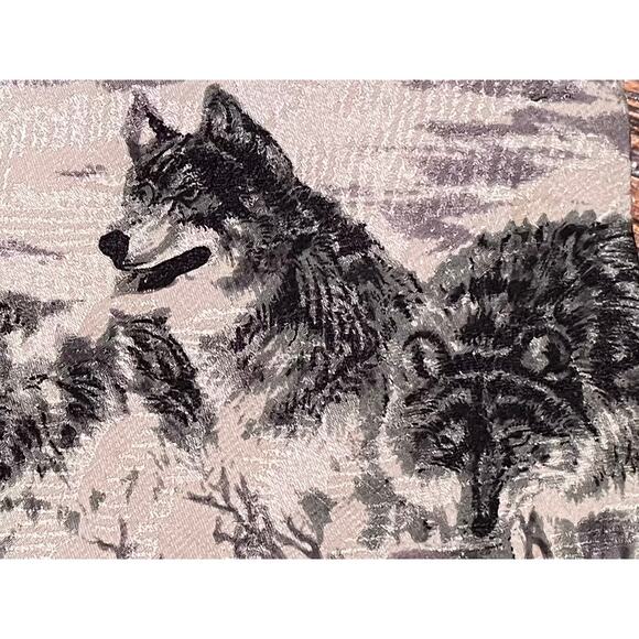 Endangered Species Silk Tie, Made in USA, Wolves, Wolf Tie, 55" - Picture 6 of 8